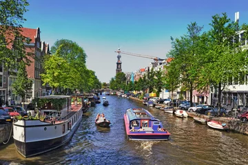 Selbstklebende Fototapete Kanal Kanal in Amsterdam