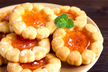 cookies with fruit jelly