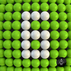 Number six. Abstract mathematics background. 