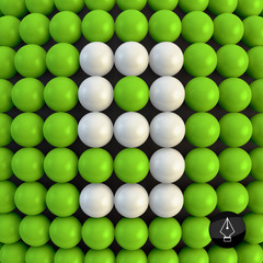 Number nine. Abstract mathematics background. 