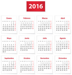 2016 Spanish calendar