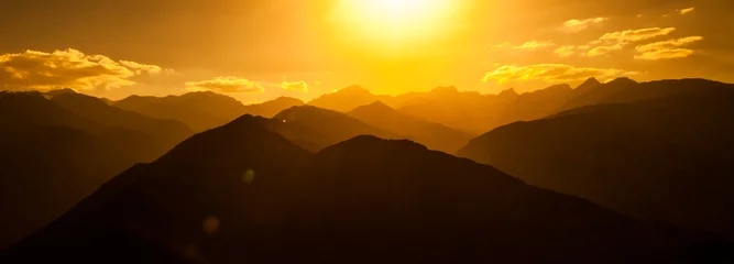 Papier Peint photo Himalaya coucher de soleil vallée de Spiti