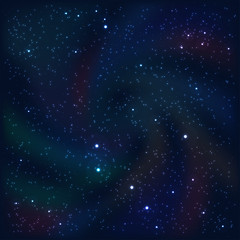 Cosmic abstract background with stars and nebulas. Vector