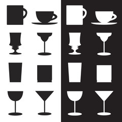 Vector poster, banner with goblet of martini and olives