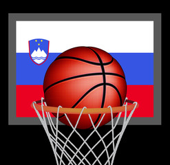 Fototapeta na wymiar Slovenian basket ball