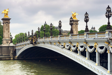Bridge of Alexandre III in Paris, France