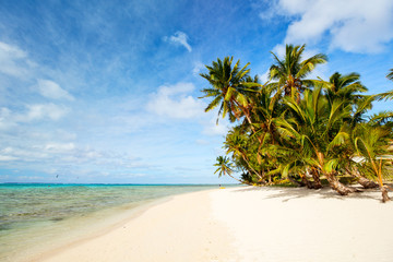 Obraz na płótnie Canvas Beautiful tropical beach at exotic island in Pacific