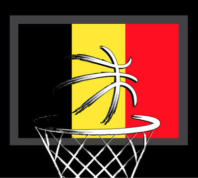 Belgian basket ball, vector