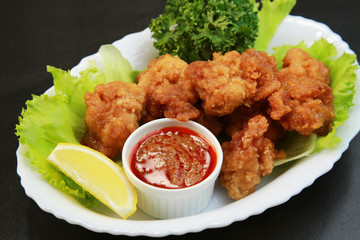 唐揚げと四川怪味ソース