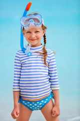 Adorable little girl at beach