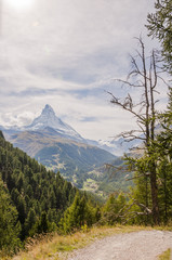 Zermatt, Dorf, Findeln, Alpen, Walliser Berge, Schweizer Alpen, Weiler, Sunnegga, Wanderferien, Wanderweg, Wallis, Schweiz