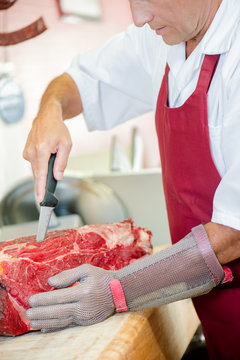 Experienced butcher knows how to prepare beef
