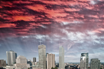Fototapeta premium Beautiful Montreal aerial skyline