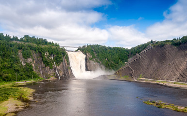 Stunning view of Montmorency Falls, Canada