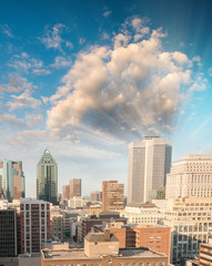 Fototapeta na wymiar Beautiful Montreal aerial skyline