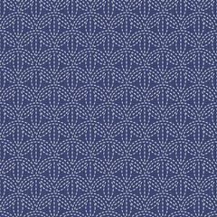 Antique japanese fancywork. Sashiko. Seamless pattern.