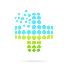 Convex medical cross