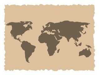 Fototapeta na wymiar Old world map