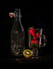 barries isolated over black