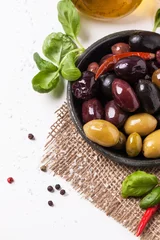 Foto op Plexiglas Mix of olives and chili pepper © Natasha Breen