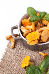 Pot of  chanterelles