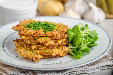 Czech potato fried pancakes