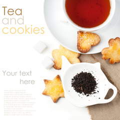 Sugar cookies with black tea