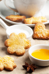 Close up of cugar cookies
