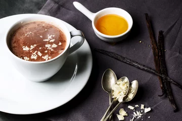Tableaux ronds sur plexiglas Anti-reflet Chocolat Cup of hot chocolate