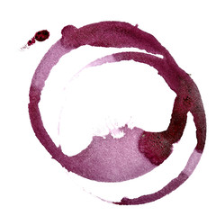 Stains of red wine