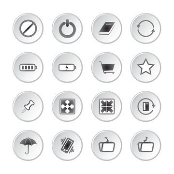 Modern social media buttons set