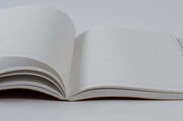 Notebook Open On White Background.