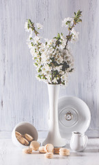 macarons with apple flowers