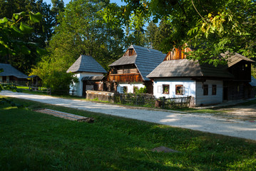 Wooden cottages from Velicna and Vysny Kubin, Orava - Museum of the Slovak Village, Martin, Slovakia