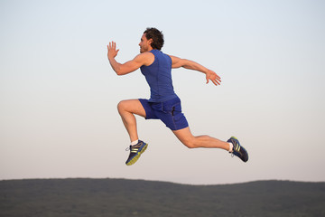 Fototapeta na wymiar Active sportsman running