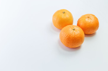 Oranges on wood background