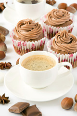 Espresso with chocolate muffins