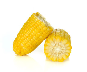Sweet corn isolated on white background