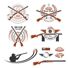 Clay target emblems and design elements © d1sk