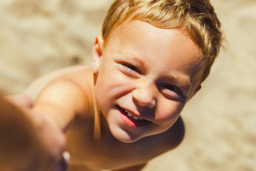 Photo of adorable young boy