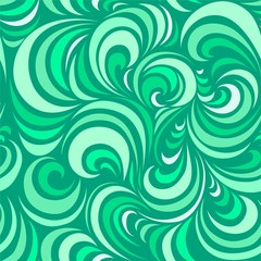 Fototapeta na wymiar Green Wave Pattern