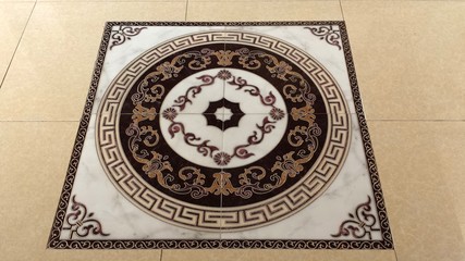 Decorative floor tiles