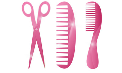 Hairdresser Implements Pink