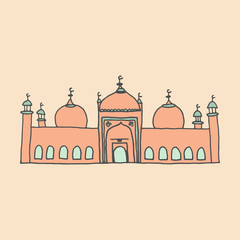 doodles of mosques