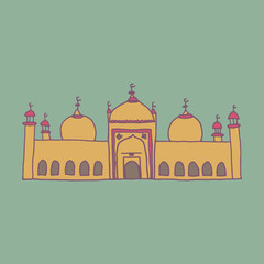 doodles of mosques