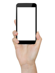 Hand with mobile phone