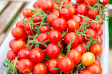 cherry tomatoes, close-up view