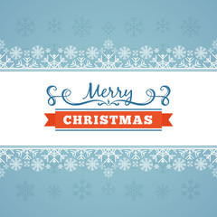 Vector christmas decorating design made of snowflakes