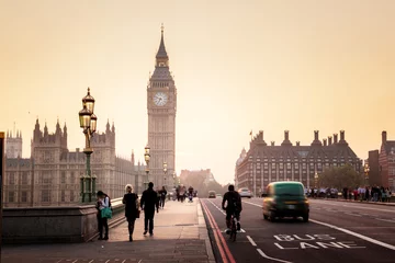 Poster Westminster Bridge bei Sonnenuntergang, London, UK © Iakov Kalinin