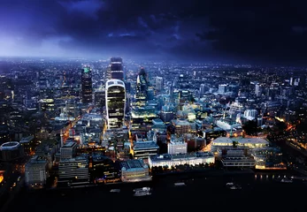 Poster City of London bij zonsondergang © Iakov Kalinin